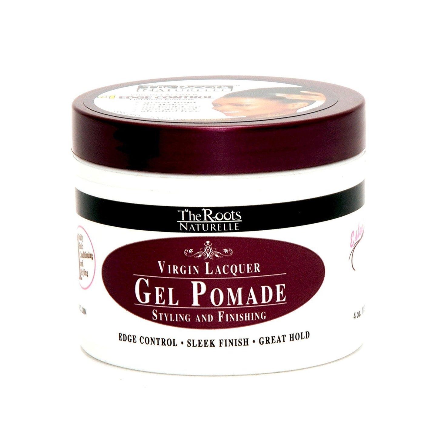 Virgin Lacquer Gel Pomade For Edges, Natural And Relaxed Hair, Locks, Twist, Mens Grooming and Braids Control (4 oz Jar)