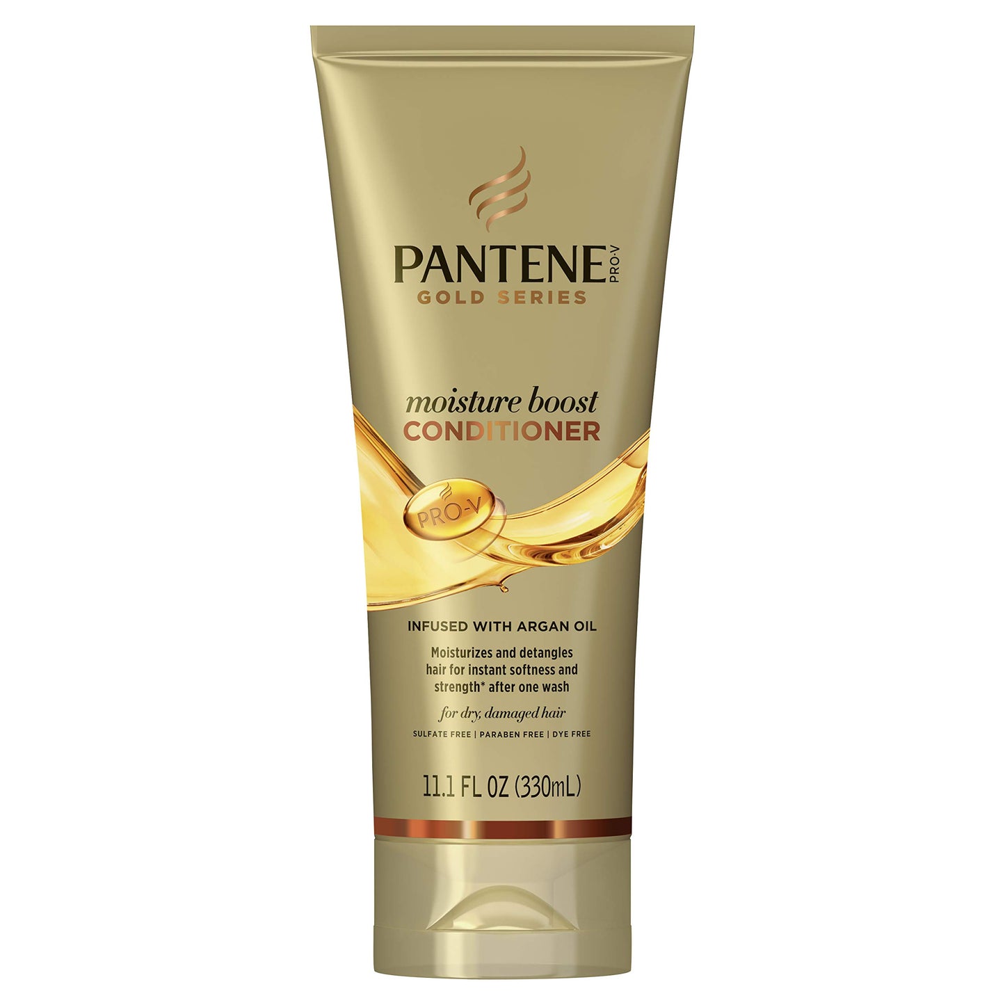 Pantene Pro-v Gold Series Moisture Boost Conditioner Infused with Argan Oil, 11.1 Fluid Ounce