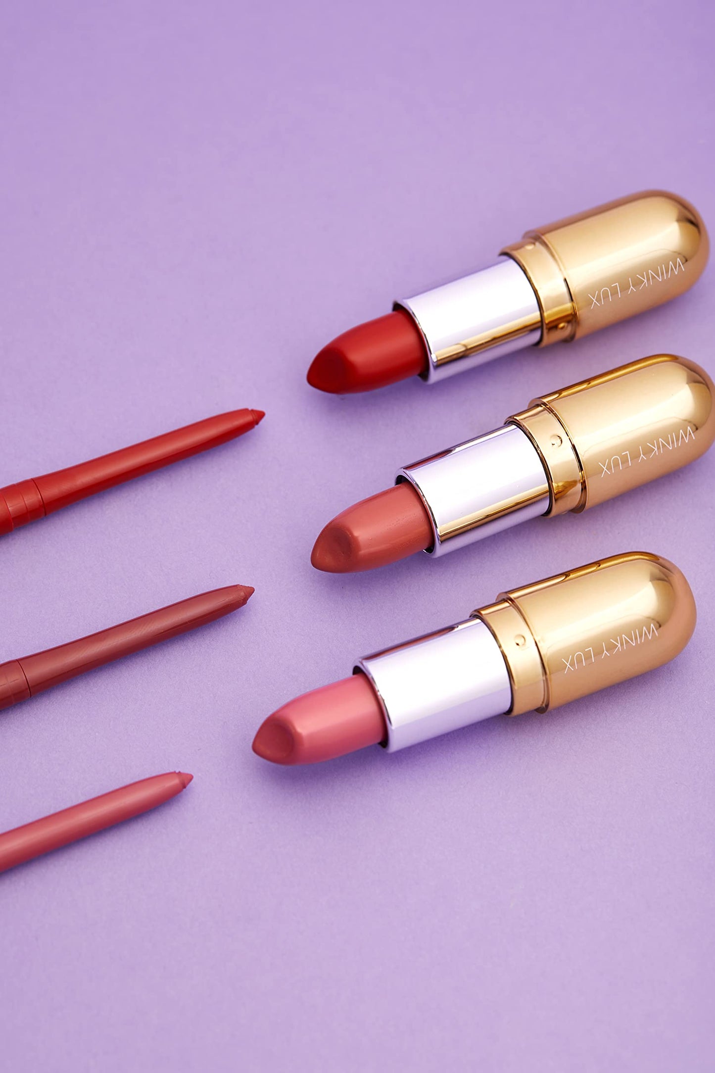 Winky Lux Dirty Love Demi Matte Lip Liner Pencil - Vibrant Red Lipliner, Waterproof Long Lasting Formula, Creamy Retractable Tip For Precision
