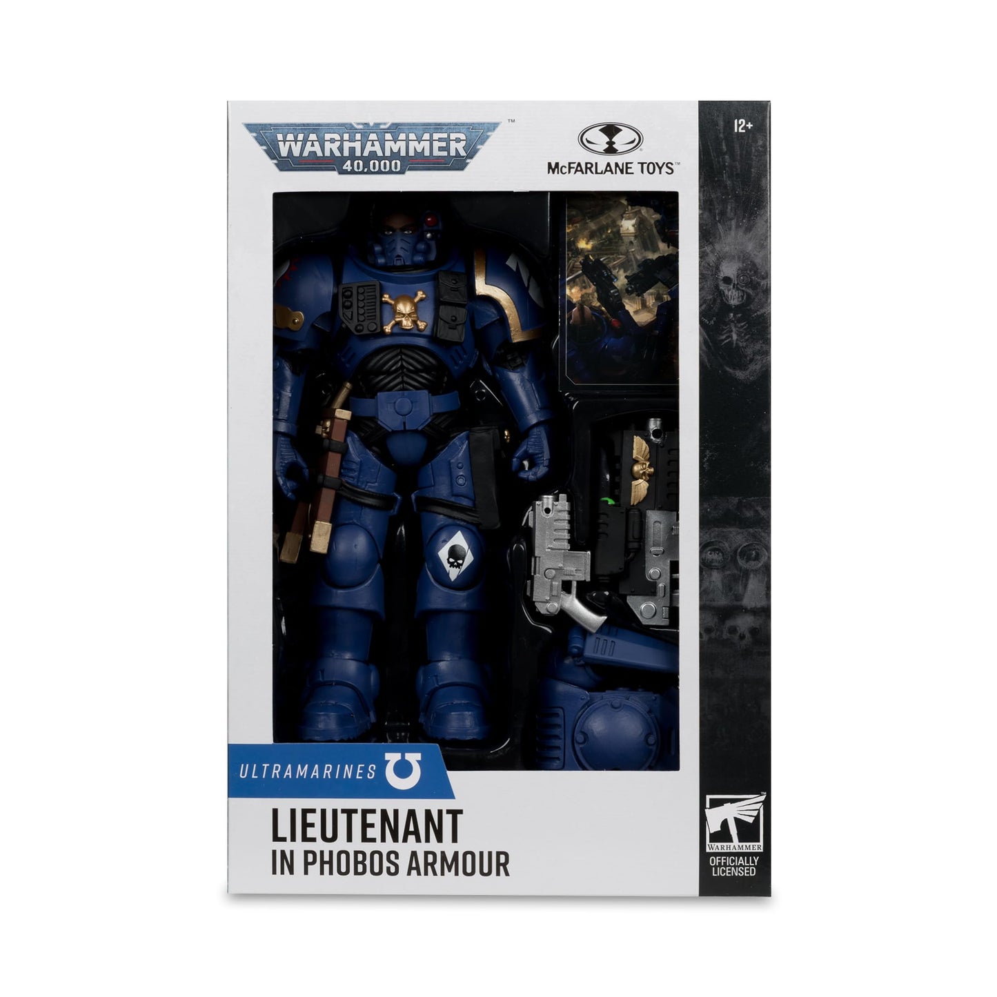 McFarlane Toys- Warhammer 40,000 Lieutenant in Phobos Armour (Ultramarines) 7in Figure