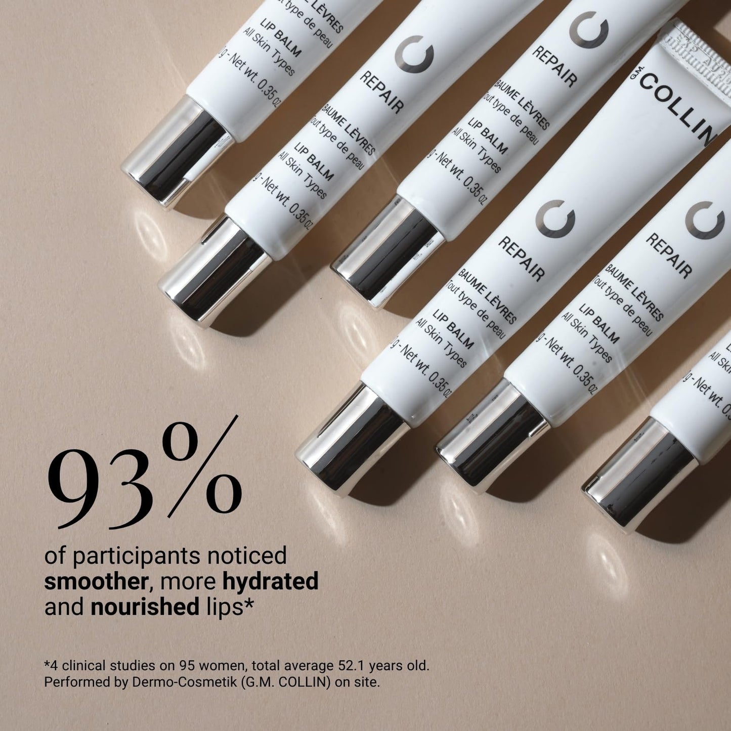 G.M. COLLIN Repair Lip Balm | Hydrating Treatment for Dry or Chapped Lips | Moisturizing Shea Butter to Soothe and Soften