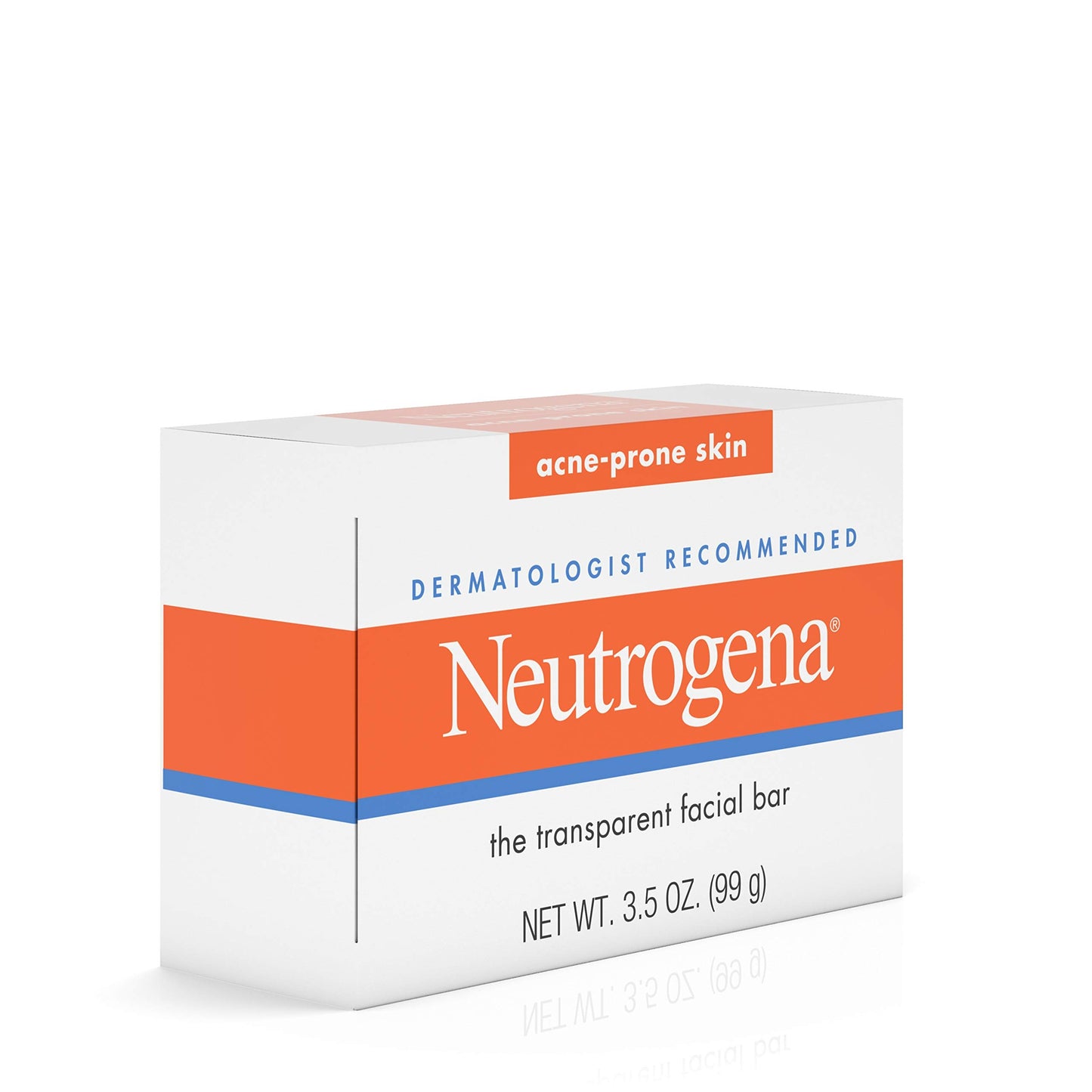 Neutrogena Facial Cleansing Bar Treatment for Prone Skin, Non-Medicated & Glycerin-Rich Hypoallergenic Formula with No Detergents or Dyes, 3.5 oz