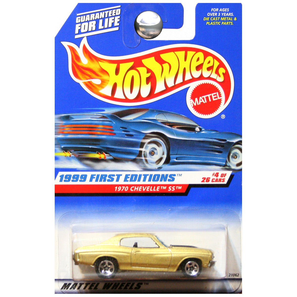 Hot Wheels 1999 First Editions 1970 '70 Chevy Chevelle SS Gold #4