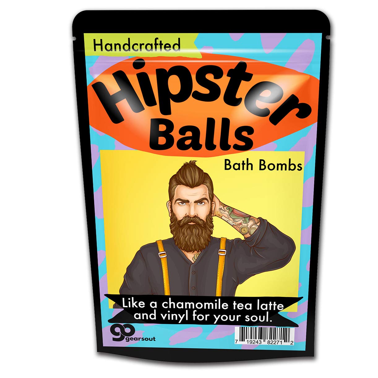 Hipster Balls - Cool Bath Bombs - Giant Handcrafted Fizzers - Stain Free - Huge - Good for the Soul