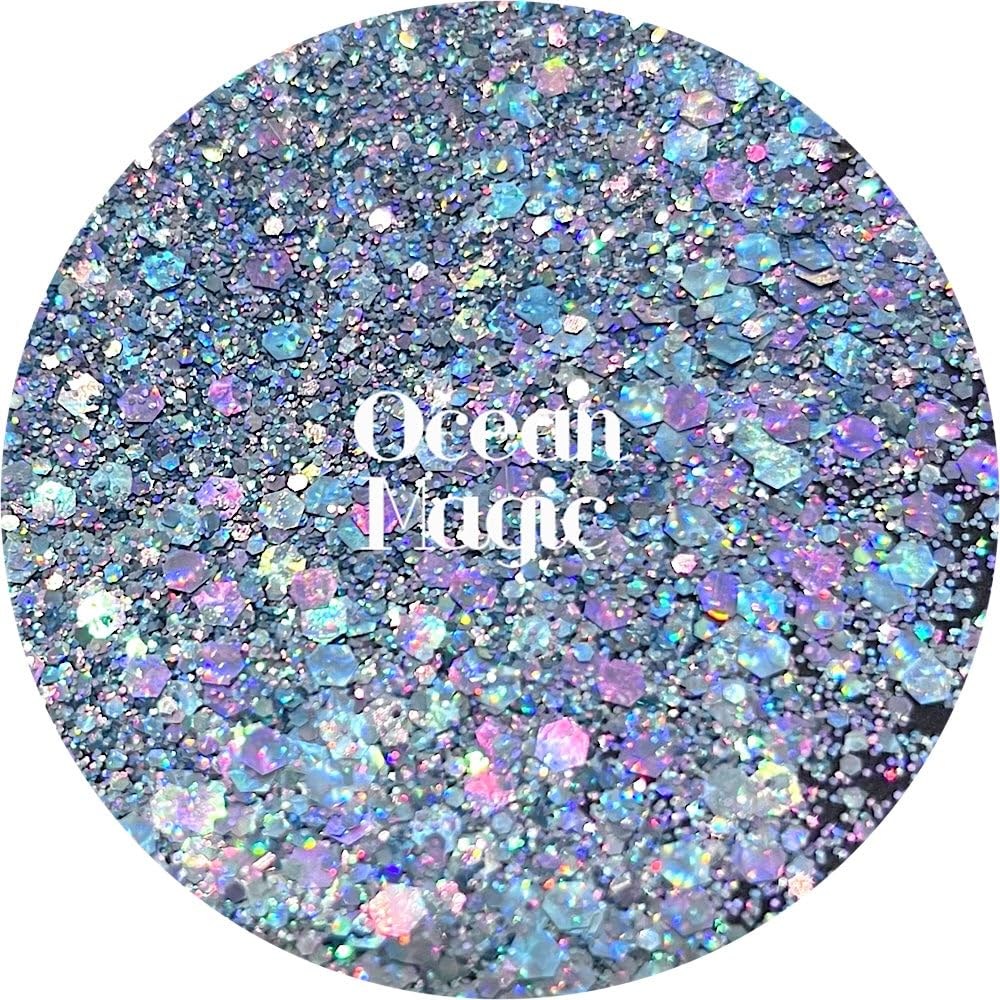 Blue Polyester Glitter | Craft Glitter | Glitter for Arts & Crafts | Tumblers | Cosmetics | Nails | Epoxy Resin Art | Slime | DIY | Body Glitter | 1