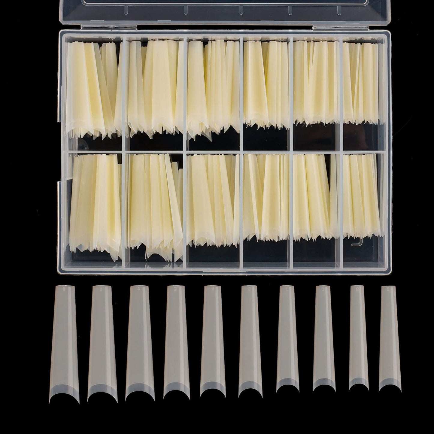Tapered Extra Long Nail Tips, Ballerina Natural Acrylic Fake Nail Tips, Press On Nail False Nails with Box for Nail Salons and DIY Nail Art, 240PCS