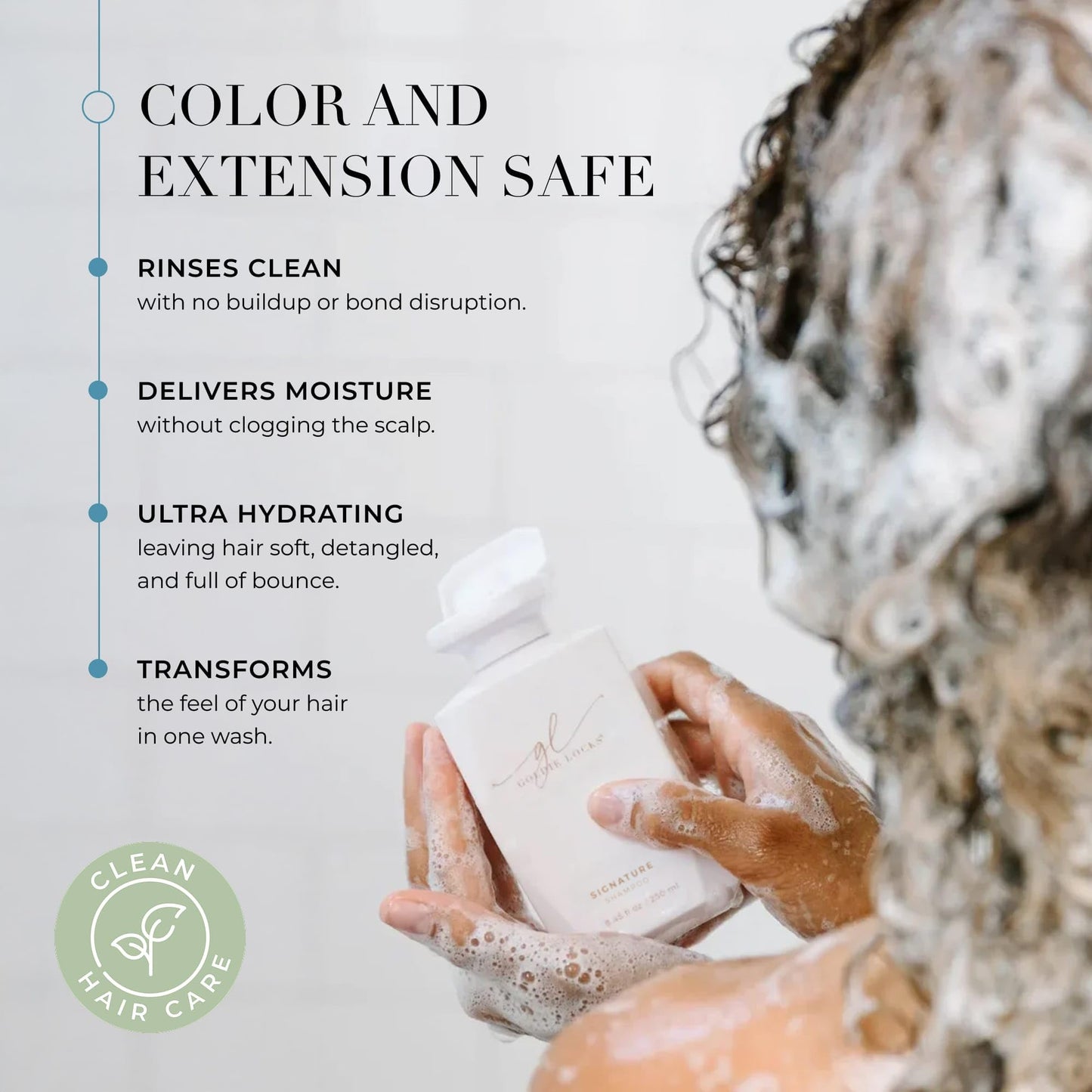 Goldie Locks Shampoo & Conditioner Travel Set, TSA-Approved Hydrating Hair Care Duo with Biotin, Marula Oil & Rose Water, Protein, Sulfate