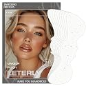 Leterly 24 Pcs Glitter Freckles Face Tattoo,Silver Face Glitter Makeup Patches Cute Sparkle Freckles Patches Waterproof Makeup Speckles for Face