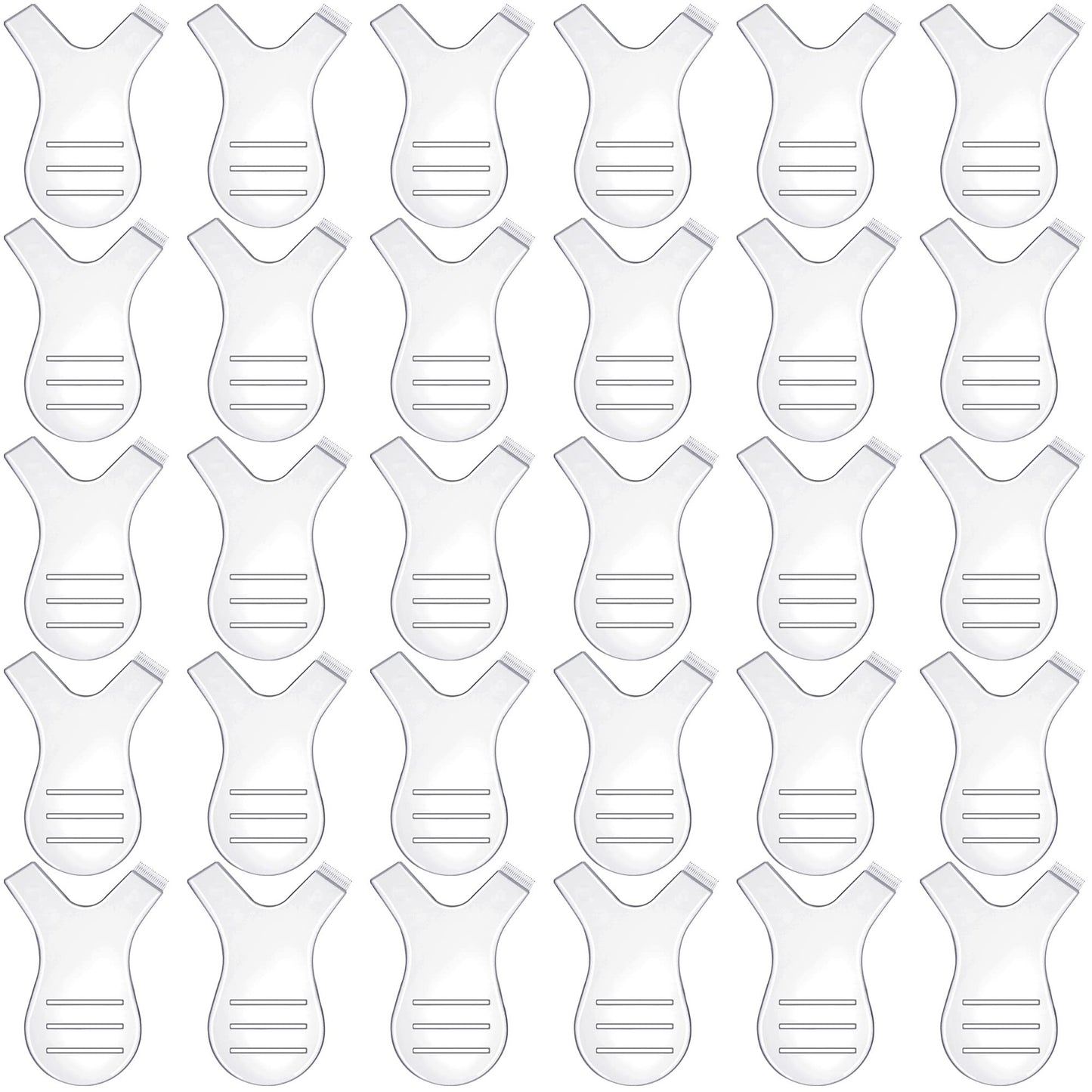 Yaomiao 30 Pcs Y Lash Lift Tool Y Shape Lash Lift Brush Silicone Eyelash Separator Tool Perm Brush for Eyelash Extension Makeup Supplies(Clear Color)