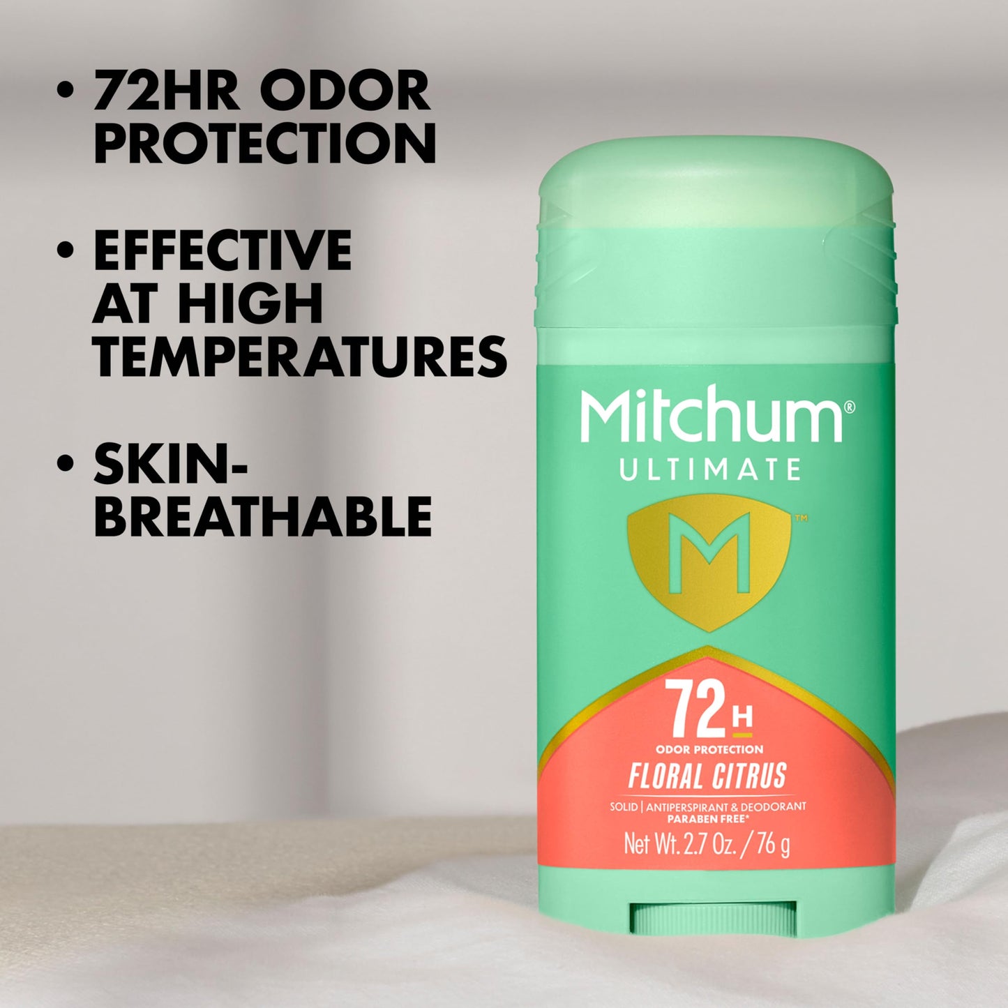 Mitchum Ultimate 72HR Odor Protection Women’s Antiperspirant & Deodorant, Long-Lasting Freshness, Invisible Solid, No White Residue Left on Skin Beauty and Personal Care Mitchum