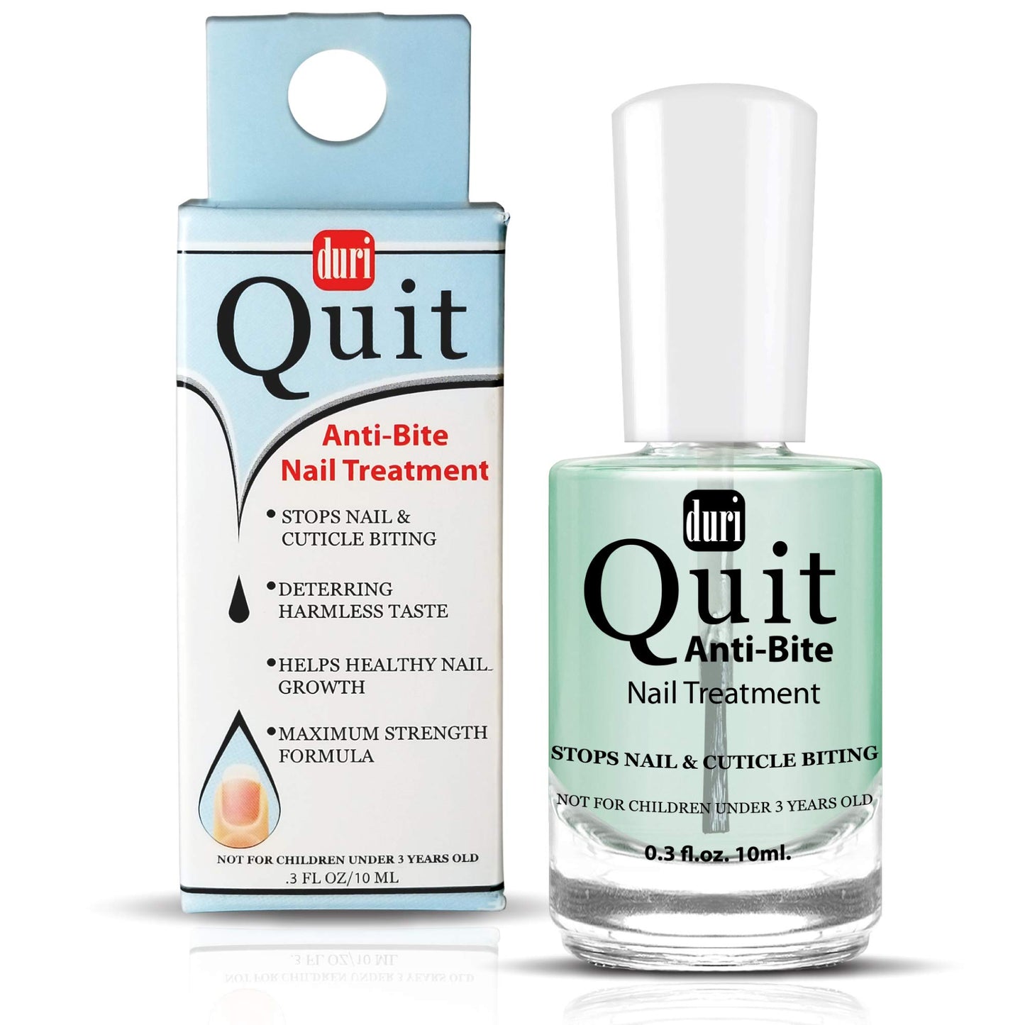 duri Quit Anti Bite, Stops Nail and Cuticle Biting and Sucking, Bitter Taste, Nail Care, for Ages 3+ (0.3 fl.oz. 10 ml.) Beauty & Personal Care duri
