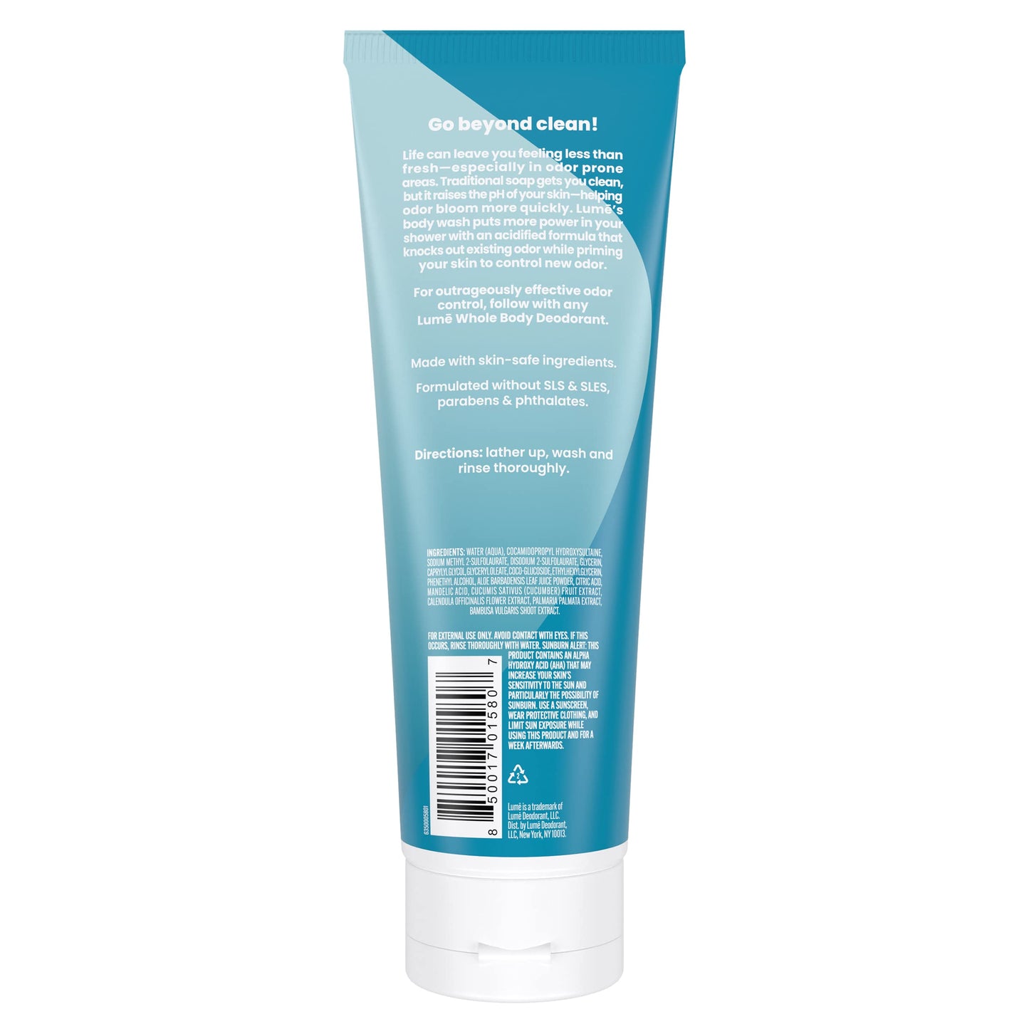 Lume Acidified Body Wash - 24 Hour Odor Control - Removes Odor Better than Soap - Moisturizing Formula - Formulated Without SLS or Parabens - OB/GYN