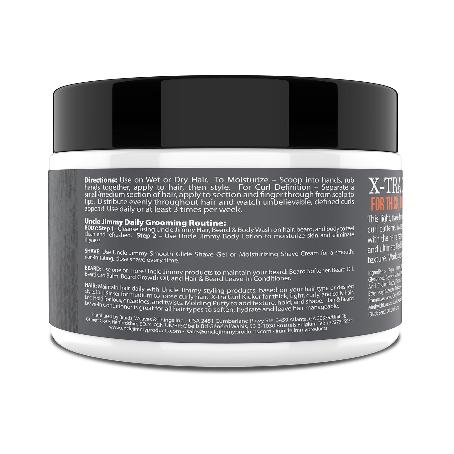 Uncle Jimmy X-TRA Curl-Kicker | Curl Enhancer & Moisturizer for Thick, Curly, Coily, Wavy & Frizzy Hair | Defines & Hydrates | 8oz (Pack of 2)