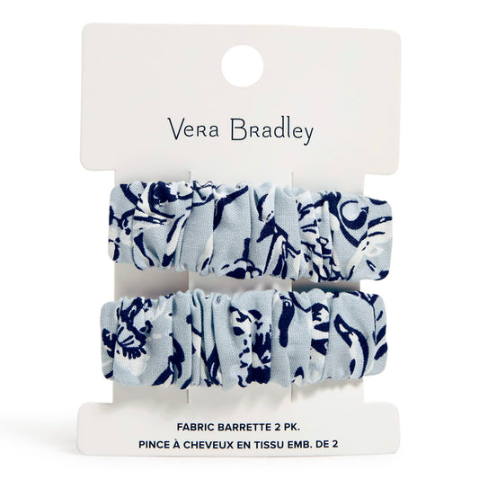 Vera Bradley Women's Hair Clip Set of 2 Hair Accessory, Perennials Gray, One Size