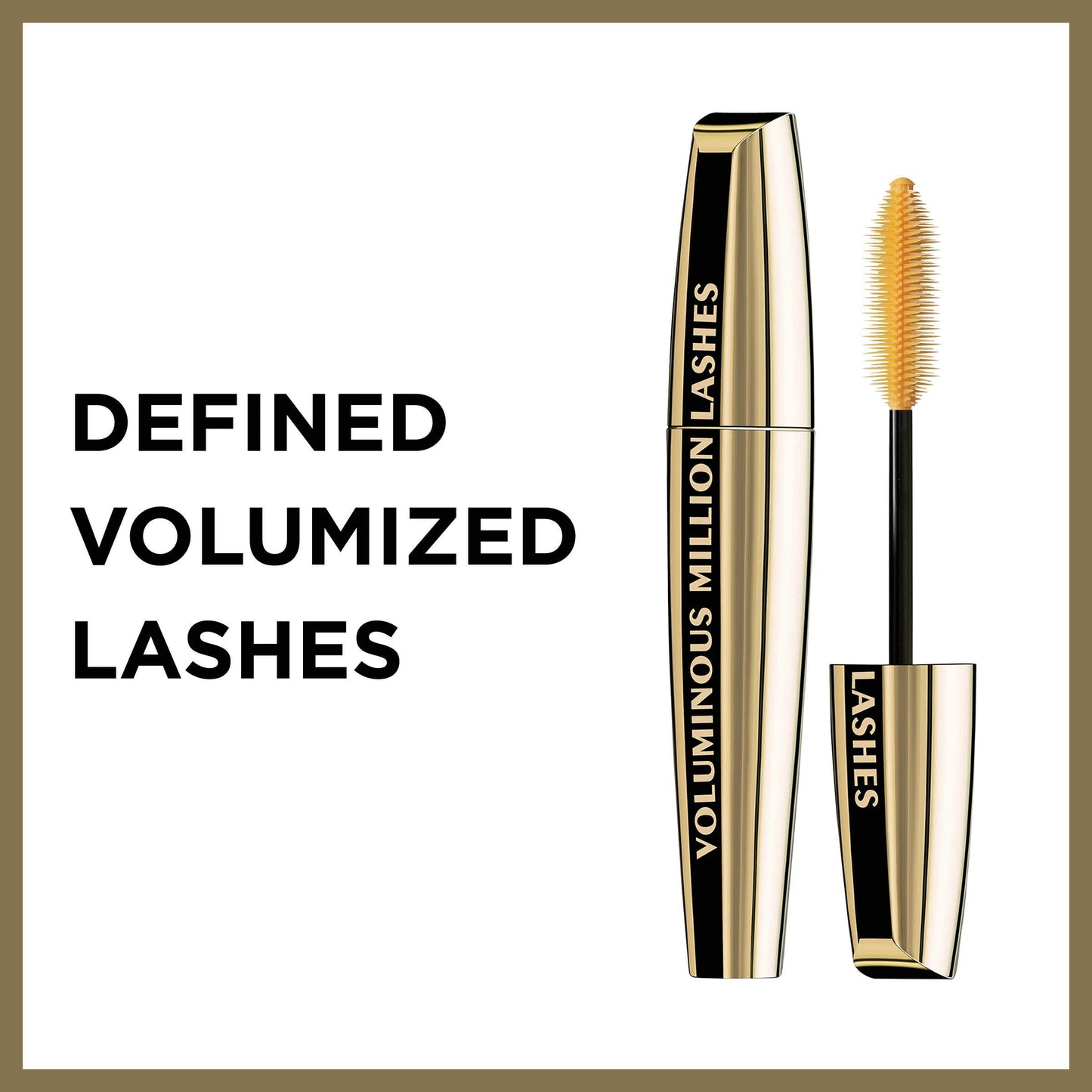 L’Oreal Paris Makeup Voluminous Million Lashes Mascara, Volumizing Collagen Infused Eye Makeup, Amplifying Mascara Brush, Washable, Black, 0.30 Fl