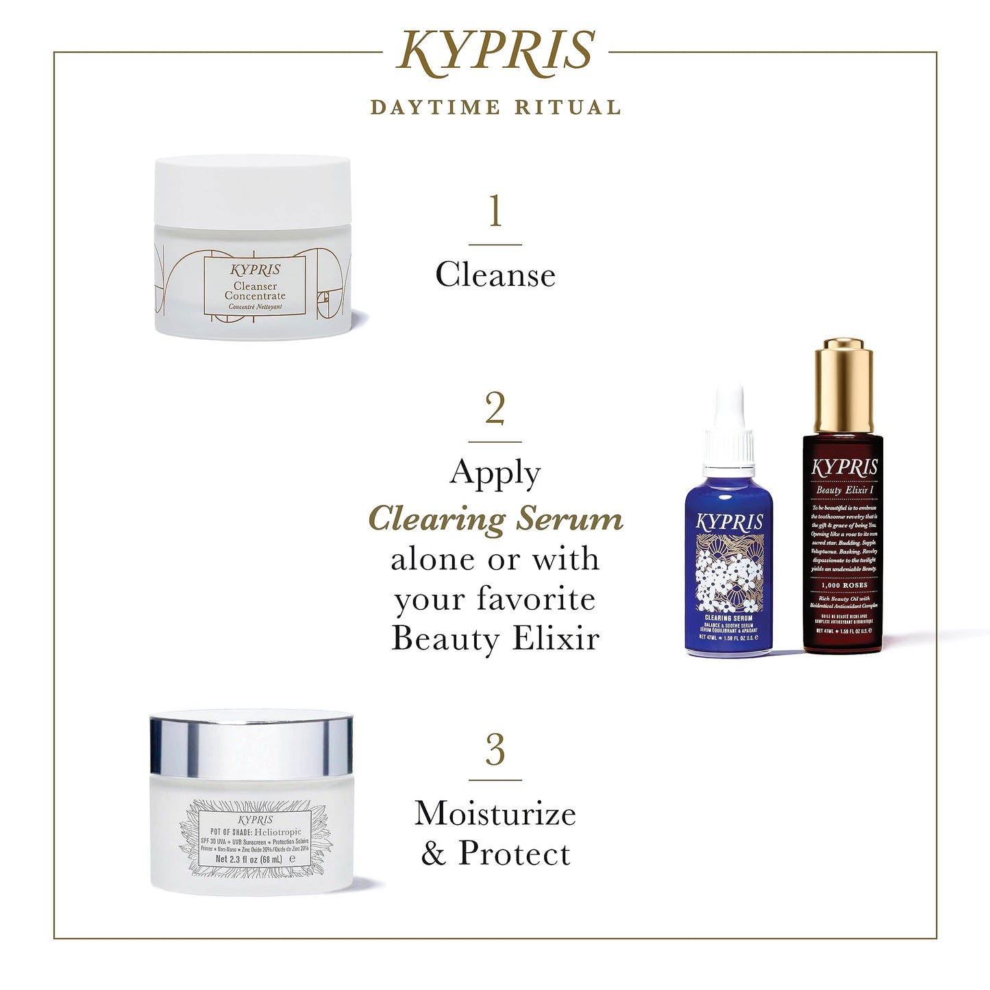 KYPRIS, Clearing Serum - Balance & Soothe Facial Serum, Zinc PCA & Sweet Iris Stem Cells (1.59 fl oz / 47 ml)