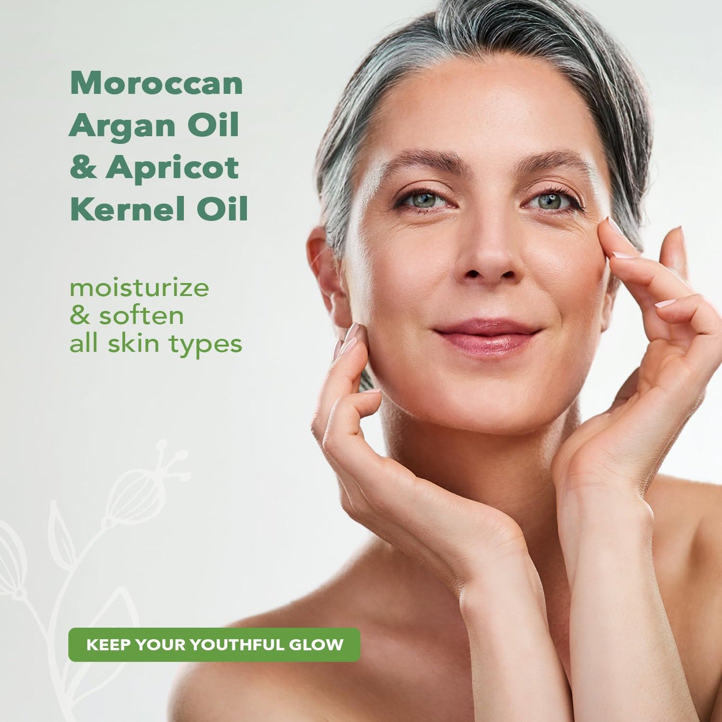 Nourish Organic Face Serum, Apricot & Argan - Pure Hydrating Facial Serum with Vitamin C and Vitamin A + Washable Cotton Round