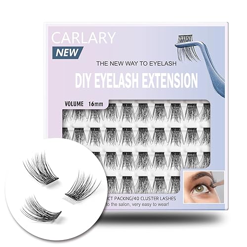 Lash Clusters, DIY Eyelash Extension, Reusable Volume Individual Lashes, Wispy Fluffy Artificial Natural Look for Cluster Lashes, C Curl Lashes Pack
