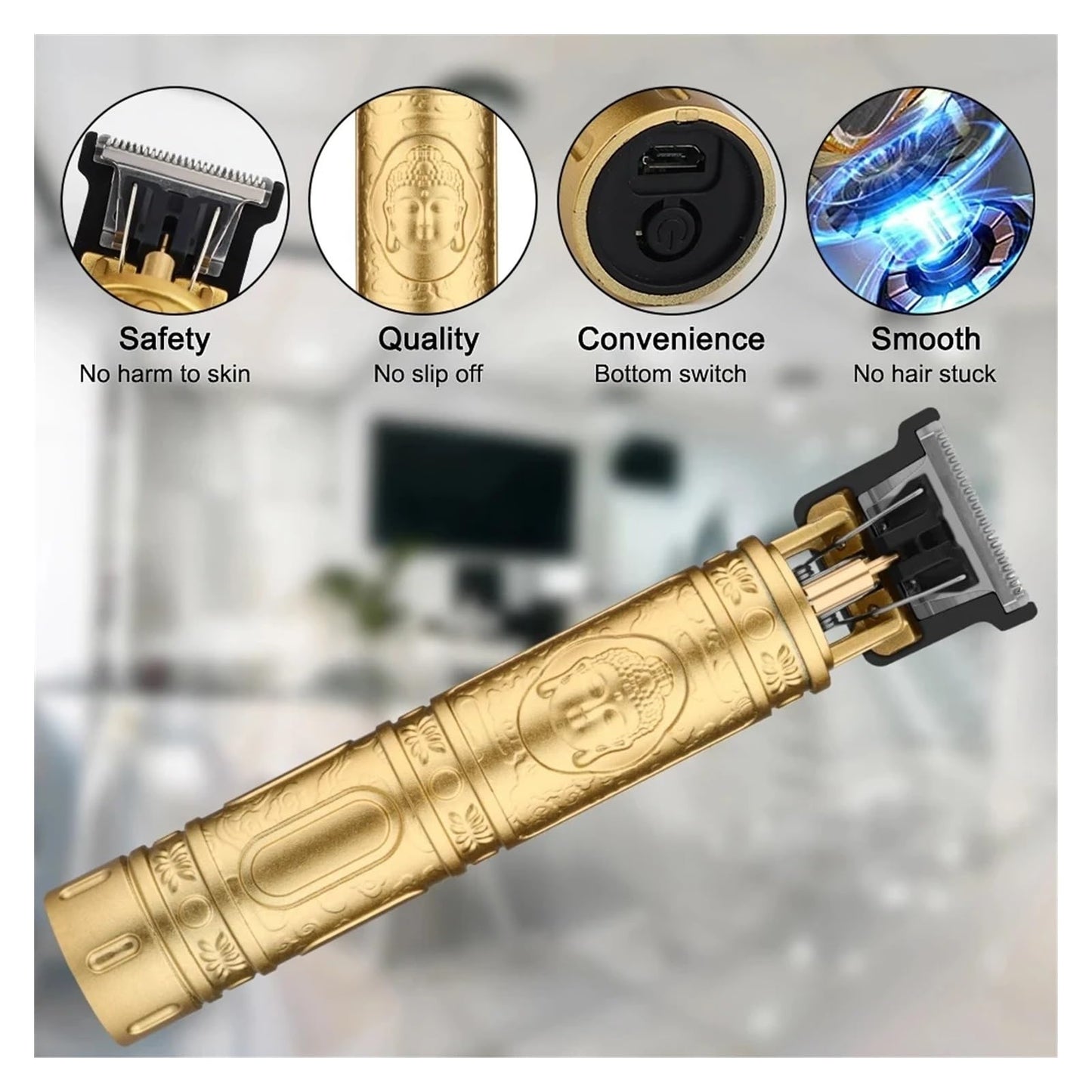 Razors Professional Electric Hair Clipper Shaver for Men Razor Waterproof Men's Mower Beard Trimmer Barber Shaving Hair Cutting Machine(Black Beauty and Personal Care EWKYLSEM