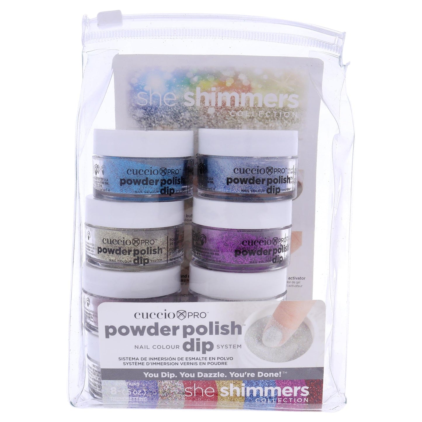 Cuccio Pro Powder Polish Nail Colour Dip System - She Shimmer 8 X 0.5 Oz, 8count Beauty & Personal Care Cuccio