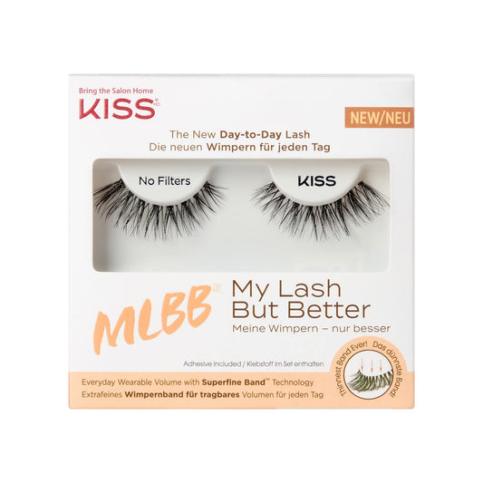 KISS MLBB My Lash But Better False Eyelashes, Everyday Wearable Volume with Superfine Band Technology, Easy To Apply, Reusable, Cruelty-Free, Contact…
