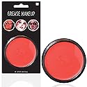 amscan Red Grease Makeup - 0.49 oz. (Pack of 1) - Pigmented & Long-Lasting Formula Perfect for Halloween & Theatrical Performances