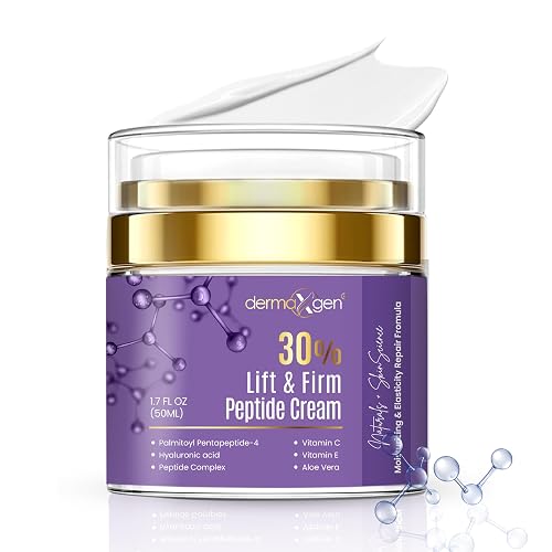 Dermaxgen 30% Lift & Firm Peptide Cream for Face - Organic Anti Aging Firming Cream for Wrinkles and Fine lines - Hydrating Formula with Matrixyl