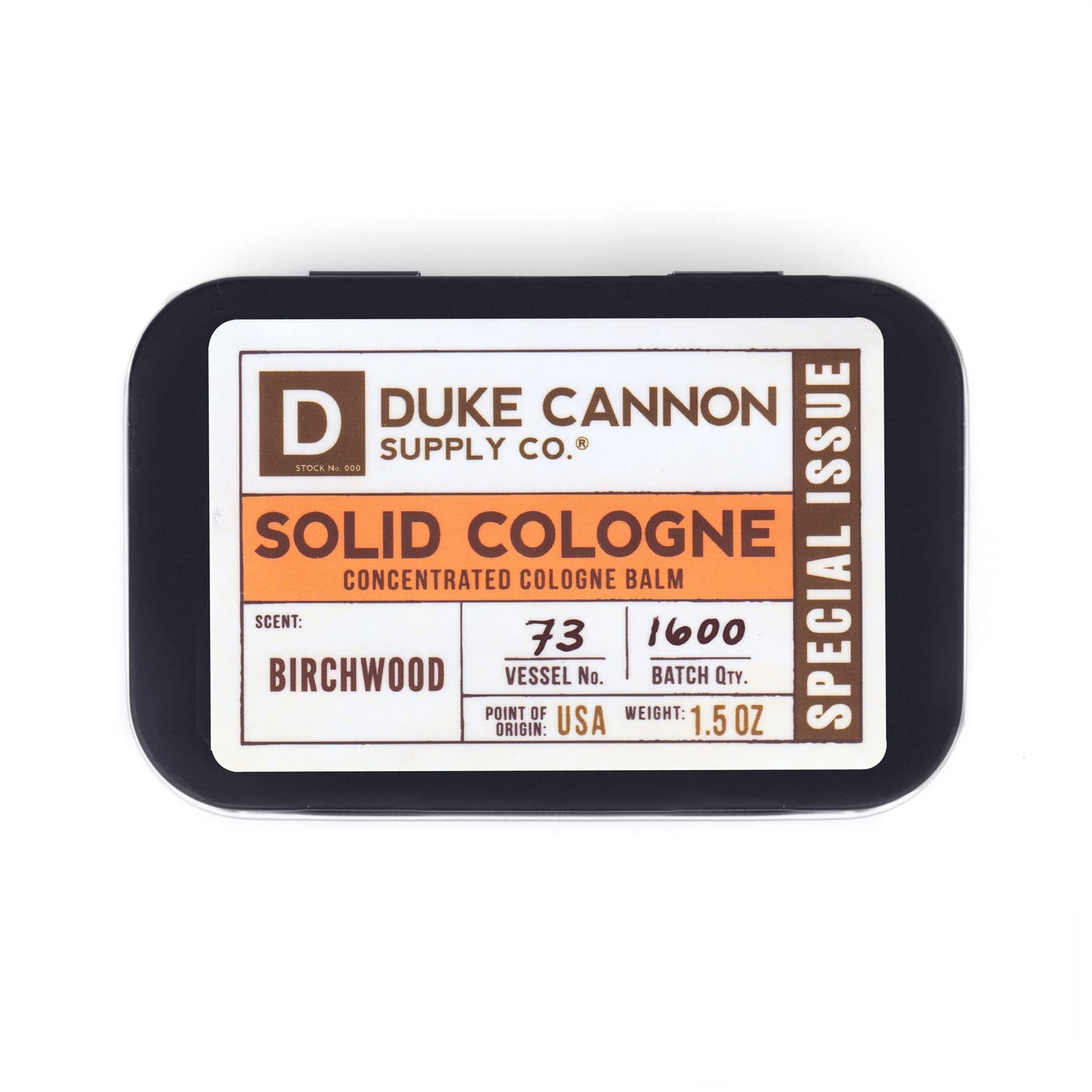 Duke Cannon Supply Co. Solid Cologne - Men's Concentrated Balm, 1.5 oz. (Birchwood)