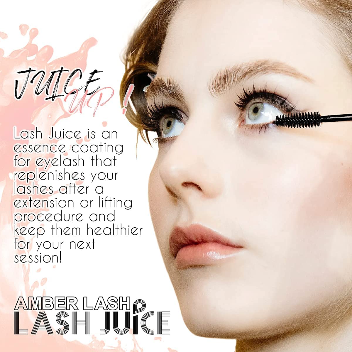 Lash Juice by Amber Lash, 3-in-1 Coating Essence and sealant for Eyelashes with Extensions and or Lift Perm, Protect and Nourish to Promote Healthy