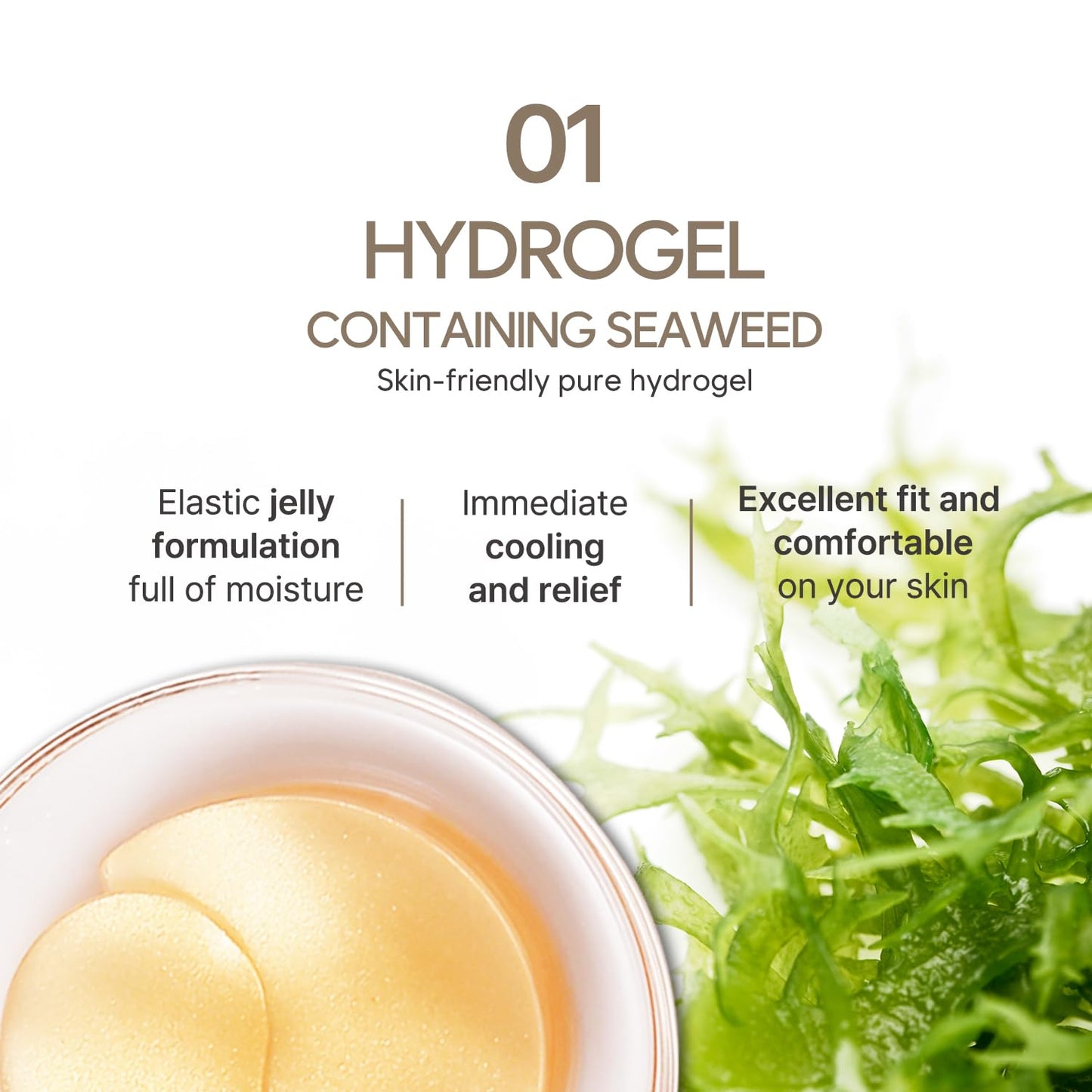 Petitfee Gold & Snail Hydrogel Eye Patch 60ea (30pairs) - 24k Gold Snail Eye Mask for Firming, Healthy Skin, Hydrating, Skin Elasticity, Snail