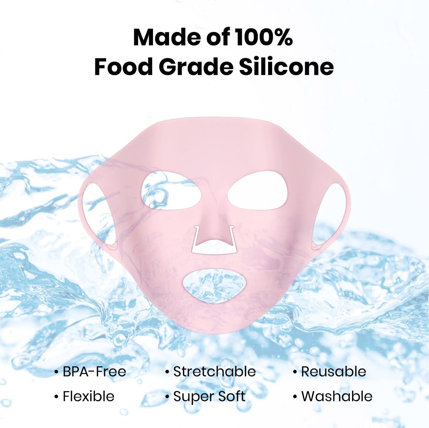 Lindo Silimask - Reusable Anti-Wrinkle Silicone Face Mask Holder for Sheet Masks, Moisturizing Facial Mask Cover, Prevent Evaporation, Beauty Face