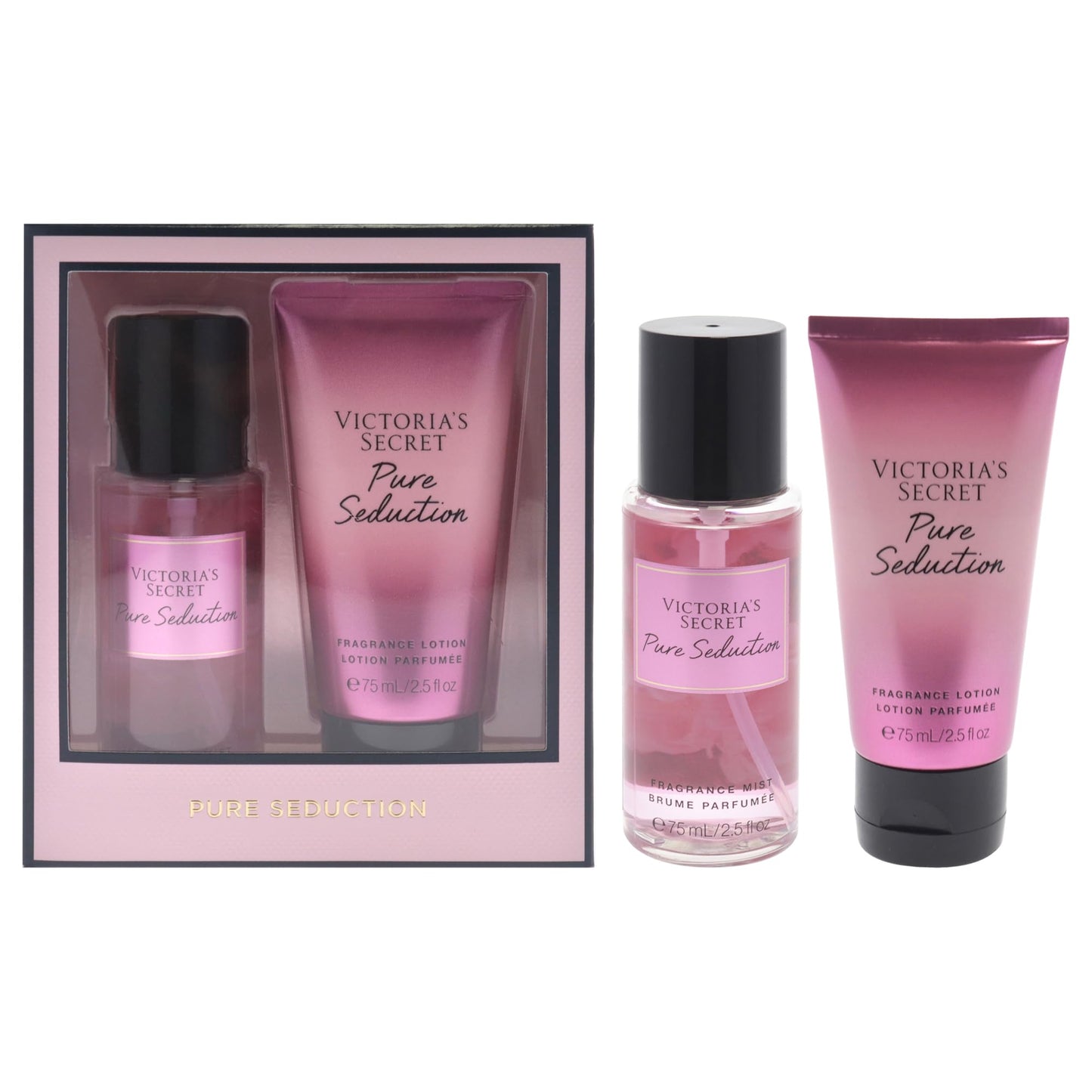 Pure Seduction Set by Victorias Secret for Women - 2 Pc Gif Set 2.5oz Fragance Mist, 2.5oz Fragance Lotion