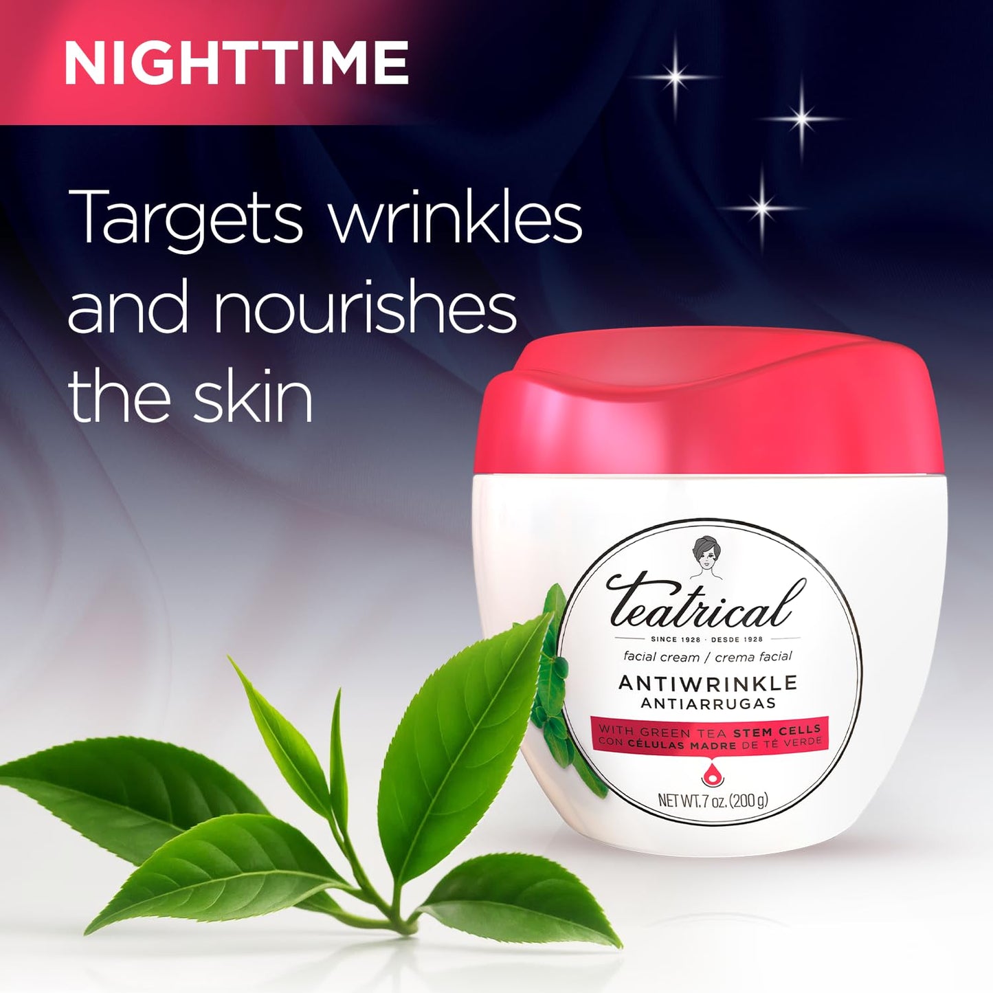 TEATRICAL Day & Night Skincare Set, Face Moisturizer for Day with Avocado & Anti-Wrinkle Cream for Night with Green Tea, Stem Cell Face Cream