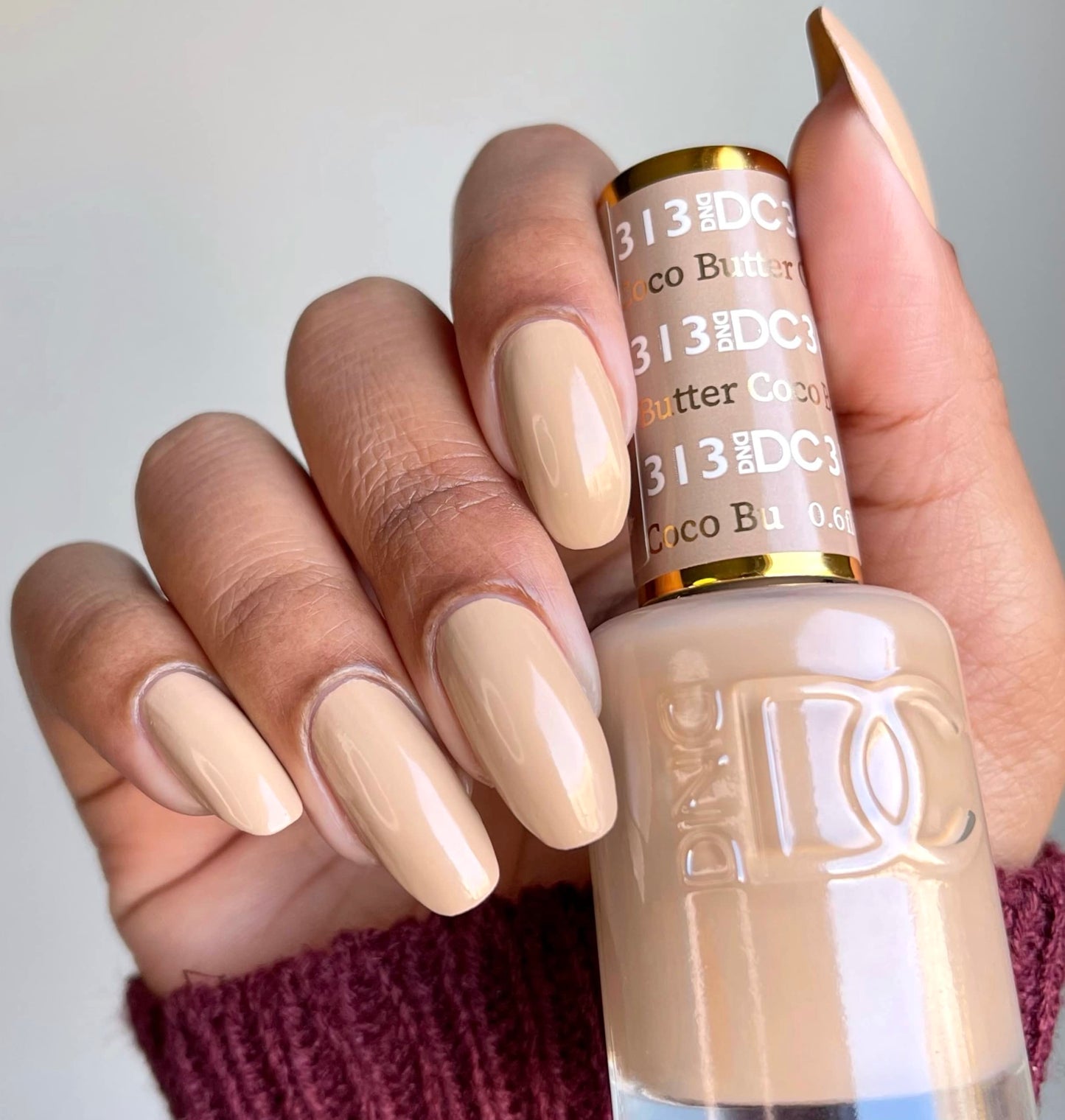 DND Gel Polish Set - 1 each of Beige Gel Polish and Beige Nail Polish, 313 Coco Butter, 0.5 Fl Oz