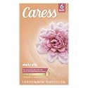 Caress Bath And Body For Silky, Soft Skin Daily Silk Body Soap With Silk Extract & Floral Oil Essence 3.75 oz 6 Bars