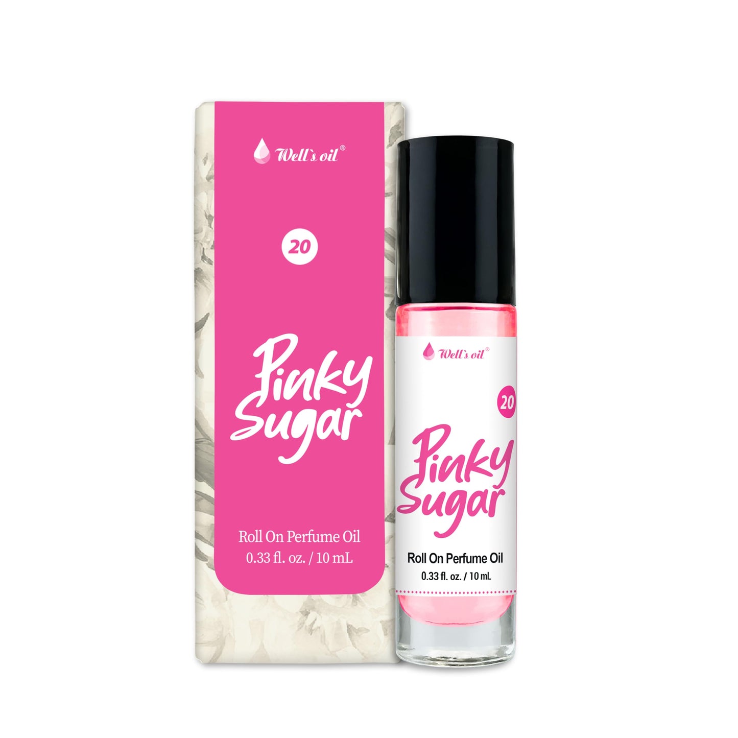 Well's Oil Roll-On Perfume Oil (Pinky Sugar) | Oil-Based Fragrance | Long-Lasting Wear | Paraben-Free | 0.33 fl oz / 10 ml