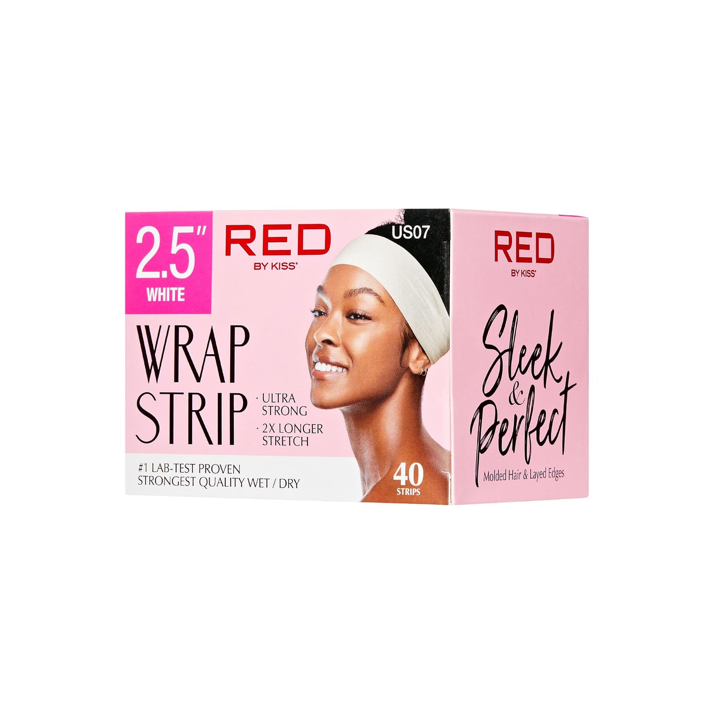 Red by Kiss Hair Wrapping Strip, Ultra Strong 2X Longer Stretch, 40 Strips, Suitable for Wet/Dry Hair, White, Styling Paper for Sleek Hairstyles Beauty and Personal Care Red by Kiss
