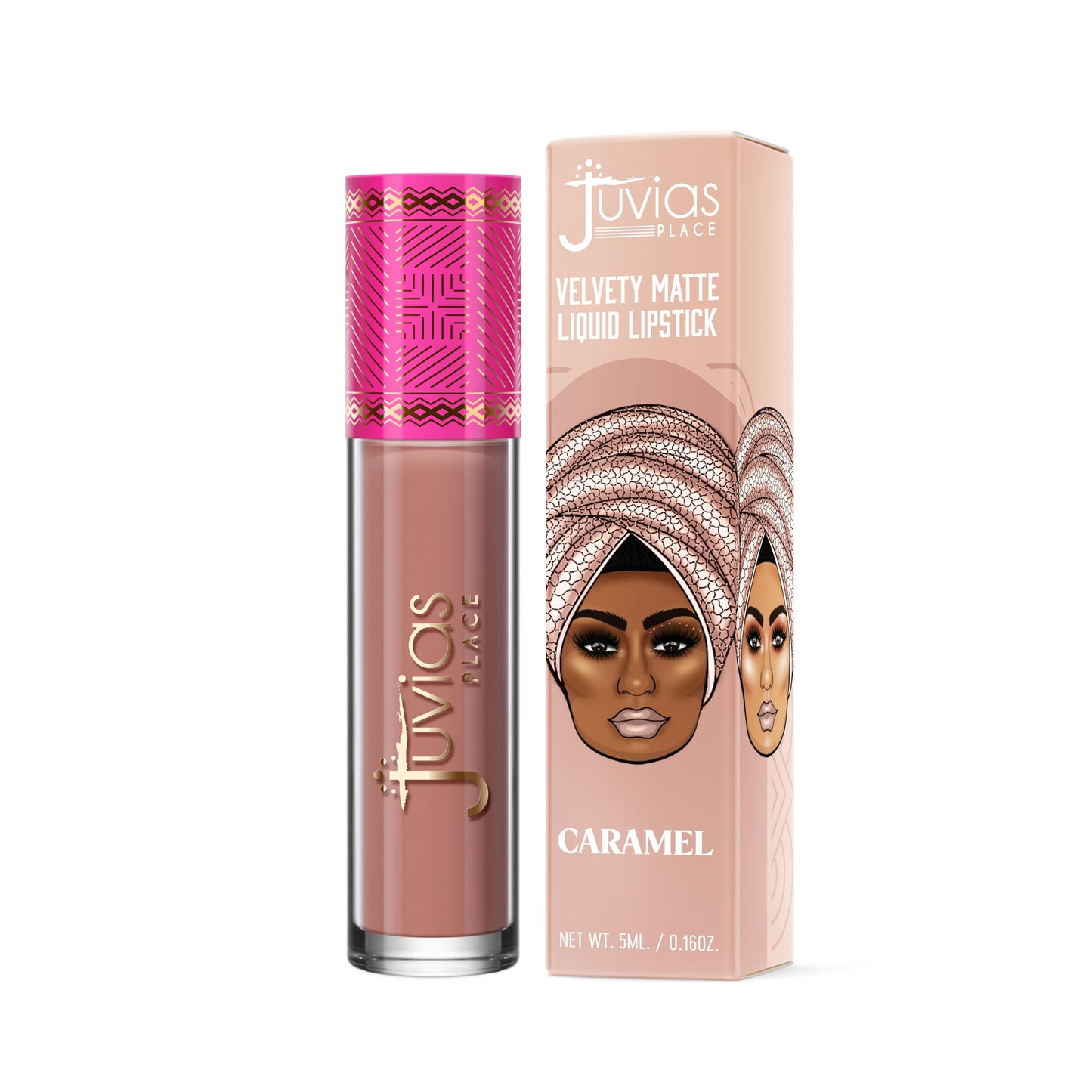 Juvia's Place Velvety Matte Liquid Lipstick Caramel - Hydrating, Long-Wearing, Velvety Soft & Feather Light - Hyperpigmented Creamy Matte Lipstick