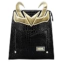 Marvel Comic Book Loki Cosplay Black Mini Backpack