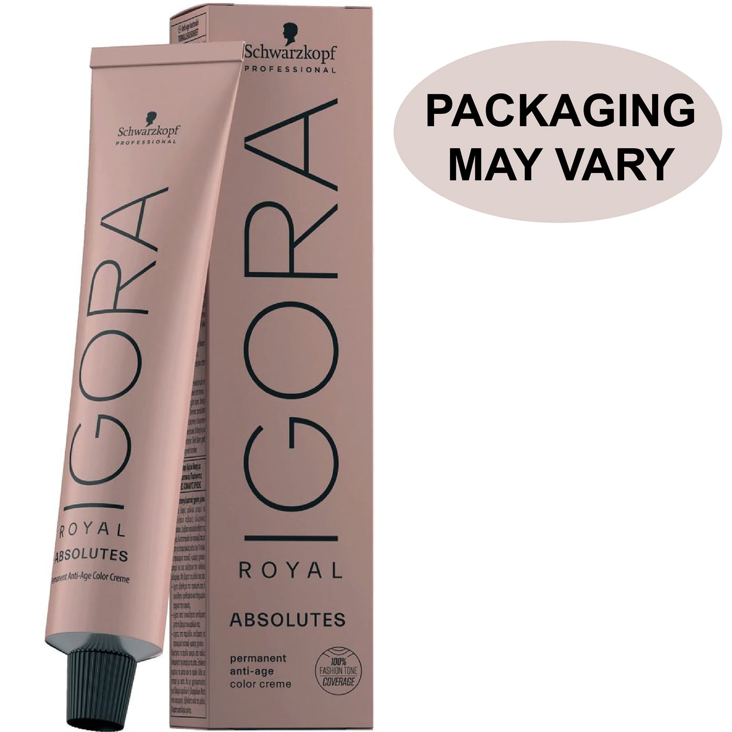 Igora Royal Absolutes 7-60 Medium Blonde Chocolate Natural Permanent Anti-Age Hair Color Creme 60 grams, 100% White Hair Coverage and M Hair Designs