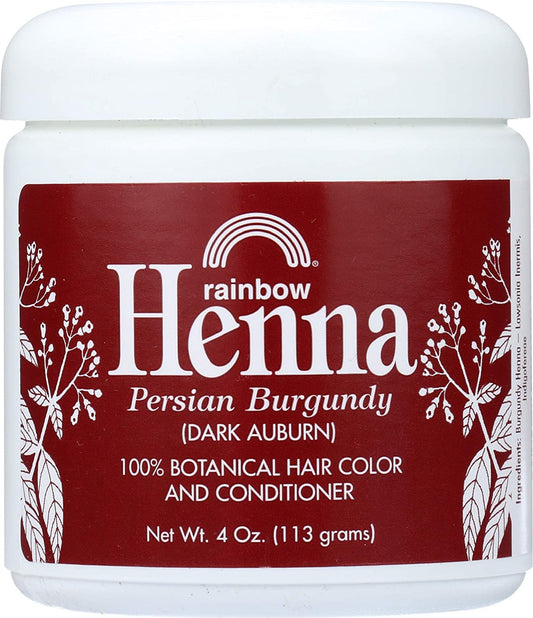 Rainbow Research - Henna Persian Burgundy Dark Auburn Hair Color - 4 Oz, 4 Pack (Image May Vary)4
