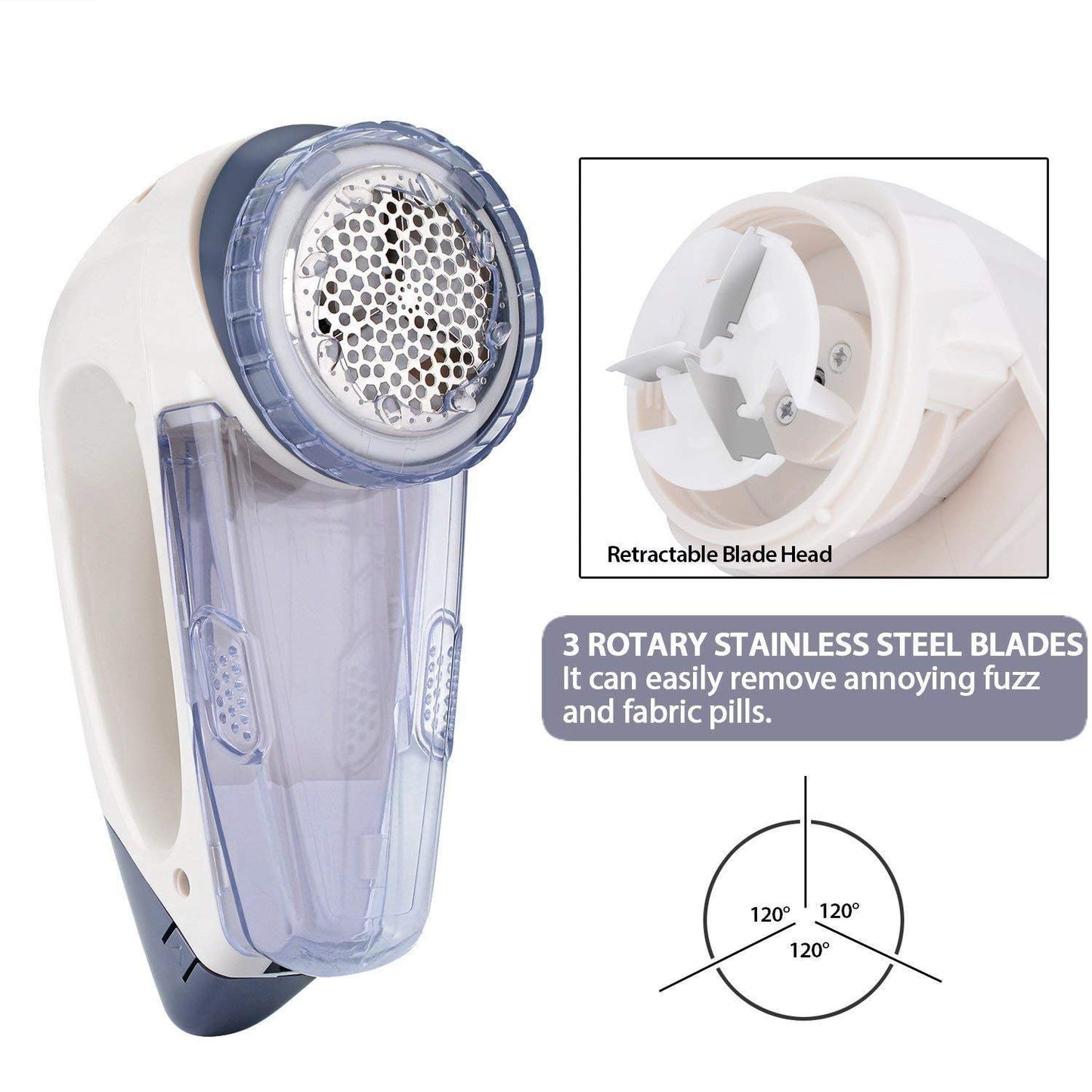 Hair Removal Device Clothing Shaver Electric Sweater Ball Remover Hair Removal Device Dry Battery Hair Ball Trimmer Portable Epilator (Color : Blue Beauty and Personal Care HYUWANGYU