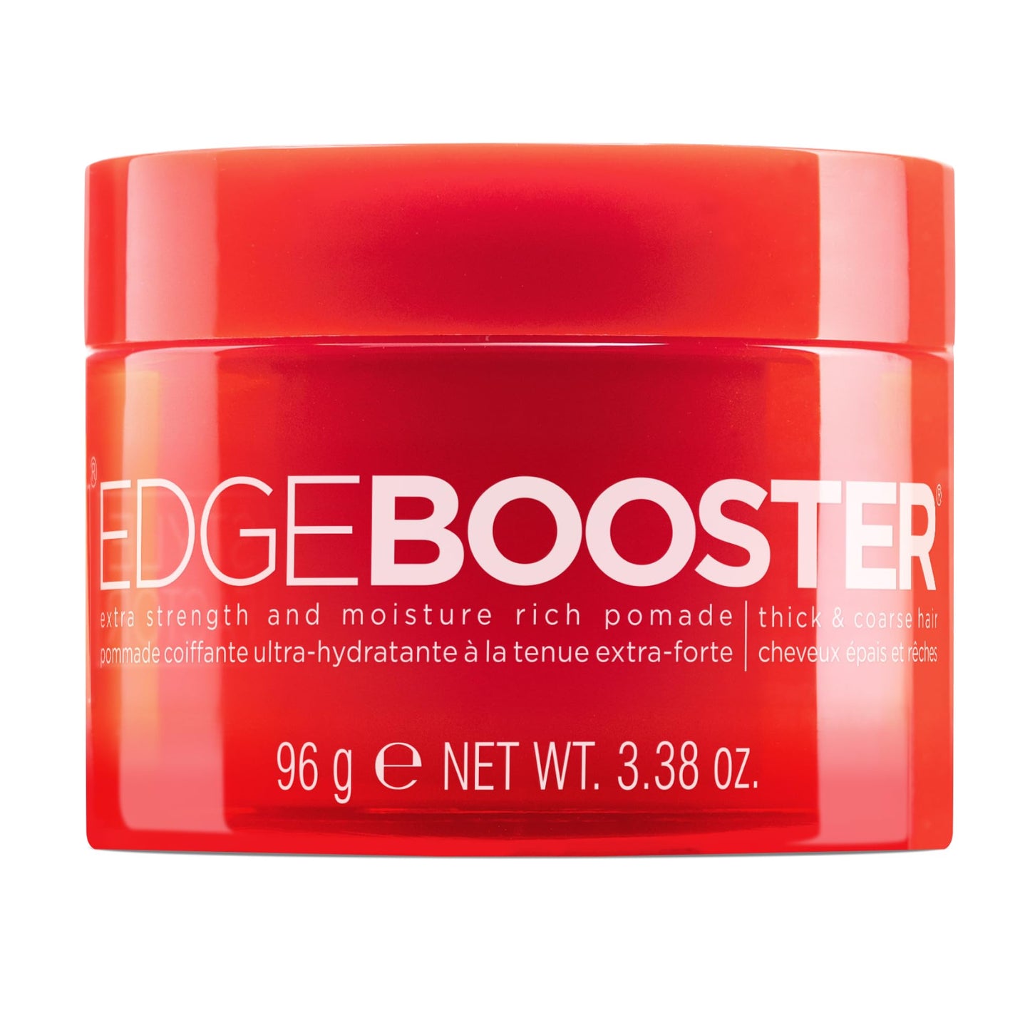 Style Factor Edge Booster Extra Strength & Moisture Rich Pomade | Strong Hold Edge Control Gel for Thick & Coarse Hair | High Shine, Non-Greasy