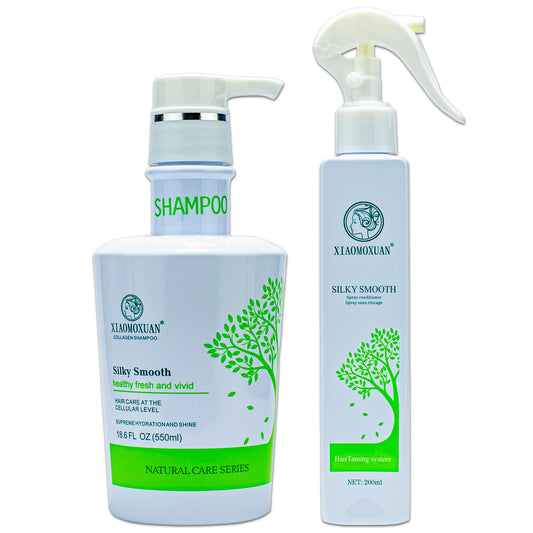 Xiaomoxuan Organic Tea Tree Paraben and Sulfate-Free Shampoo and Conditioner Set - Natural Beauty and Personal Care Products Set - SLS-Free Shampoo