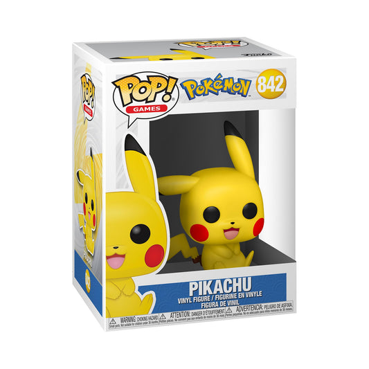 Funko POP Pop! Games: Pokemon - Pikachu (Sitting), 3.75 inches Multicolor 56307