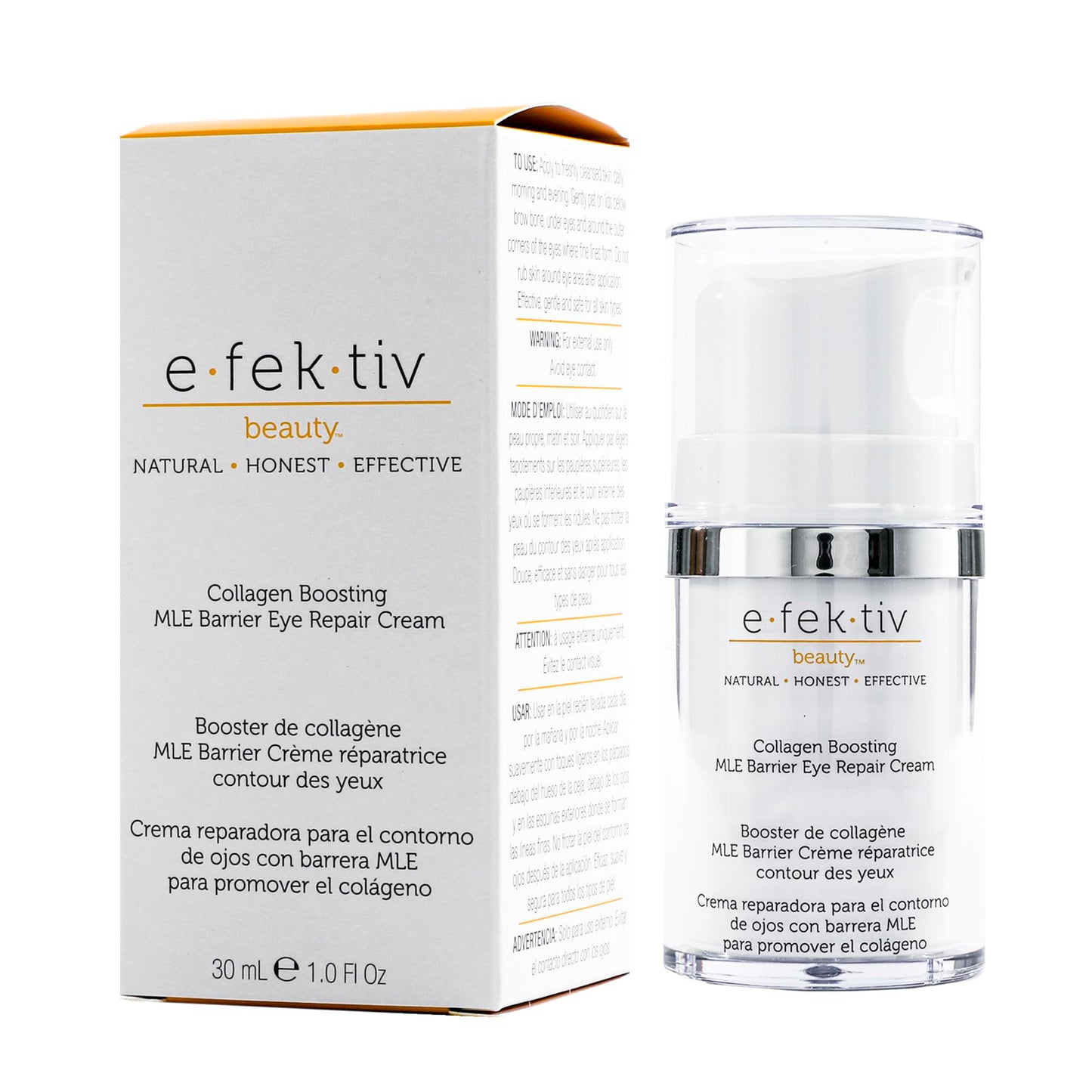 Collagen Boosting MLE Barrier Eye Repair Cream by e.fek.tiv for Unisex - 1 oz Serum.