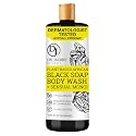 Dr Jacobs Naturals Authentic African Black Liquid Soap with Sensual Monoi Scent | All-In-One Face Wash, Sensitive Skin Body Wash, Shampoo, Shaving