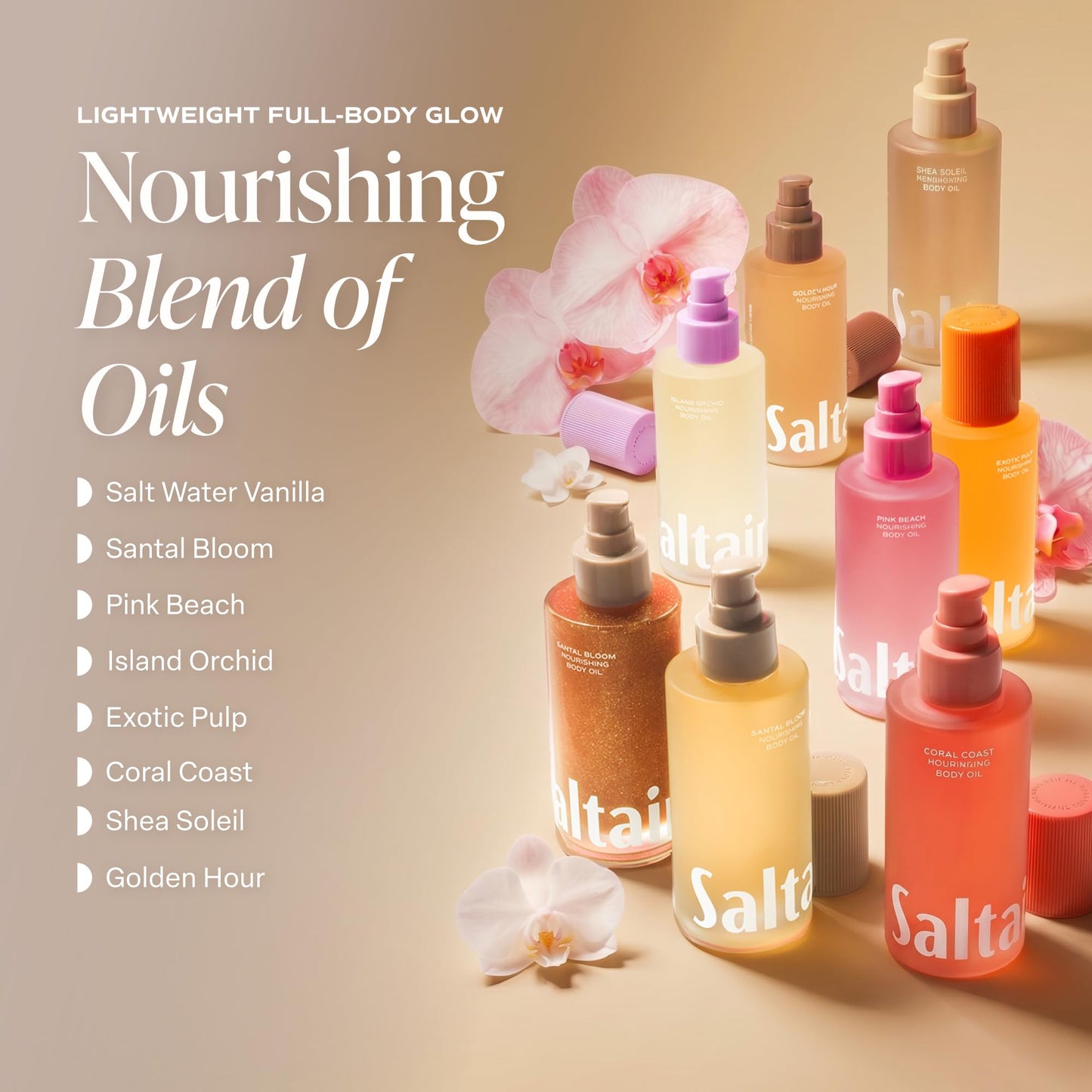Saltair Nourishing Body Oil | Lightweight Glow | Salt Water Vanilla, 4 oz Beauty and Personal Care Saltair