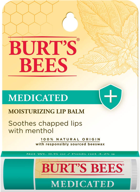 Burts Bees Medicated Moisturizing Lip Balm Blister by Burts Bees for Unisex - 0.15 oz Lip Balm (I0082797)