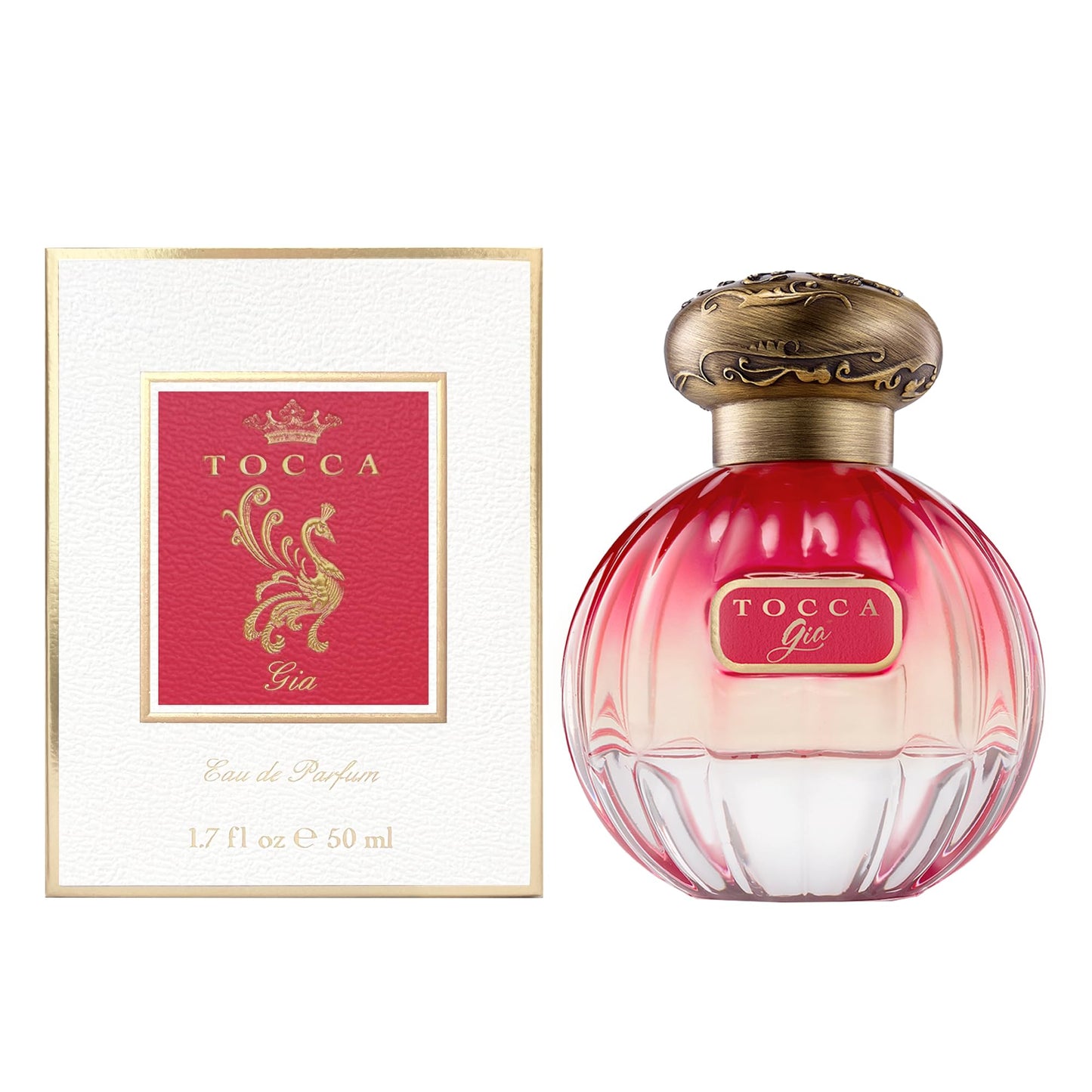 Tocca Women's Perfume, Gia Fragrance, 1.7oz (50 ml) - Warm Floral, Pink Peppercorn, Tangerine, Turkish Rose - Hand-Finished Bottle